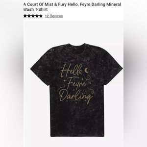 Licensed ACOTAR A Court Of Mist & Fury Hello, Feyre Darling Mineral Wash Tee 2x